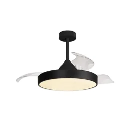 Mantra Iluminación Loftventilatorer > LED-loftventilator Alaska sort DC lydsvag Ø 106 cm CCT