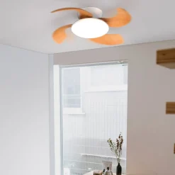 Mantra Iluminación Loftventilatorer > LED-loftventilator Aloha træ DC-motor støjsvag Ø 90 cm CCT
