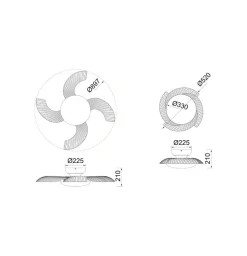 Mantra Iluminación Loftventilatorer > LED-loftventilator Aloha træ DC-motor støjsvag Ø 90 cm CCT