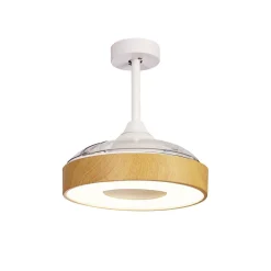 Loftventilatorer ^ Mantra Iluminación LED-loftventilator Coin Mini træ DC lydsvag Ø 91 cm CCT
