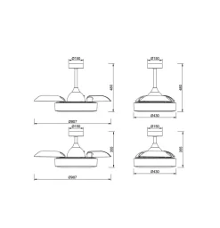Loftventilatorer ^ Mantra Iluminación LED-loftventilator Coin Mini træ DC lydsvag Ø 91 cm CCT