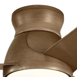 KICHLER Loftventilatorer > LED-loftventilator Eris, IP44, valnød