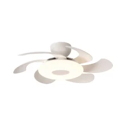 Mantra Iluminación Loftventilatorer > LED-loftventilator Flower hvid DC-motor støjsvag Ø 79 cm CCT