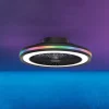 Loftventilatorer ^ Mantra Iluminación LED-loftventilator Gamer sort DC støjsvag Ø 47 cm CCT RGB