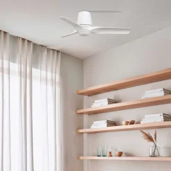 FARO BARCELONA Loftventilatorer > LED-loftventilator Hey, hvid, DC, støjsvag, Ø 90 cm, CCT