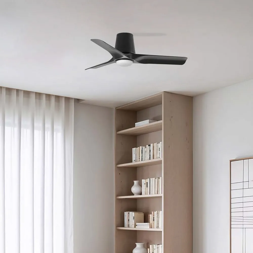 FARO BARCELONA Loftventilatorer > LED-loftventilator Hey, sort, DC, støjsvag, Ø 90 cm, CCT