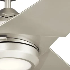 KICHLER Loftventilatorer > LED-loftventilator Jade, sølv, støjsvag, Ø 152 cm, 60 W