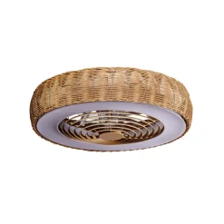 Loftventilatorer ^ Mantra Iluminación LED-loftventilator Kilimanjaro, CCT, rattan