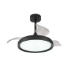 Mantra Iluminación Loftventilatorer > LED-loftventilator Mistral Mini sort DC støjsvag Ø91cm CCT