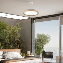 Mantra Iluminación Loftventilatorer > LED-loftventilator Mistral trædekor DC støjsvag Ø 106 cm CCT