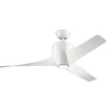 KICHLER Loftventilatorer > LED-loftventilator Phree 56, trebladet, hvid