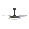 Loftventilatorer ^ Mantra Iluminación LED-loftventilator Rafaga sort DC lydsvag Ø 106 cm CCT RGB