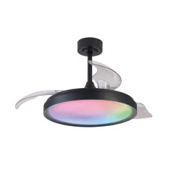 Loftventilatorer ^ Mantra Iluminación LED-loftventilator Siberia sort DC lydsvag Ø106cm CCT RGB