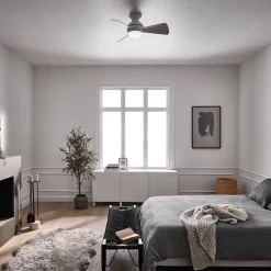 Loftventilatorer ^ KICHLER LED-loftventilator Sola, IP23 hvid mat