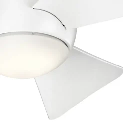 Loftventilatorer ^ KICHLER LED-loftventilator Sola, IP23 hvid mat