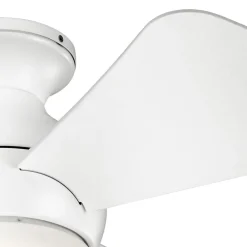 Loftventilatorer ^ KICHLER LED-loftventilator Sola, IP23 hvid mat