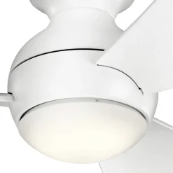 Loftventilatorer ^ KICHLER LED-loftventilator Sola, IP23 hvid mat