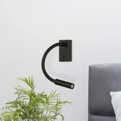 ACB ILUMINACIÓN Væglamper|Væglamper > LED-læselampe Cio, afbryder, flexarm, 930, sort