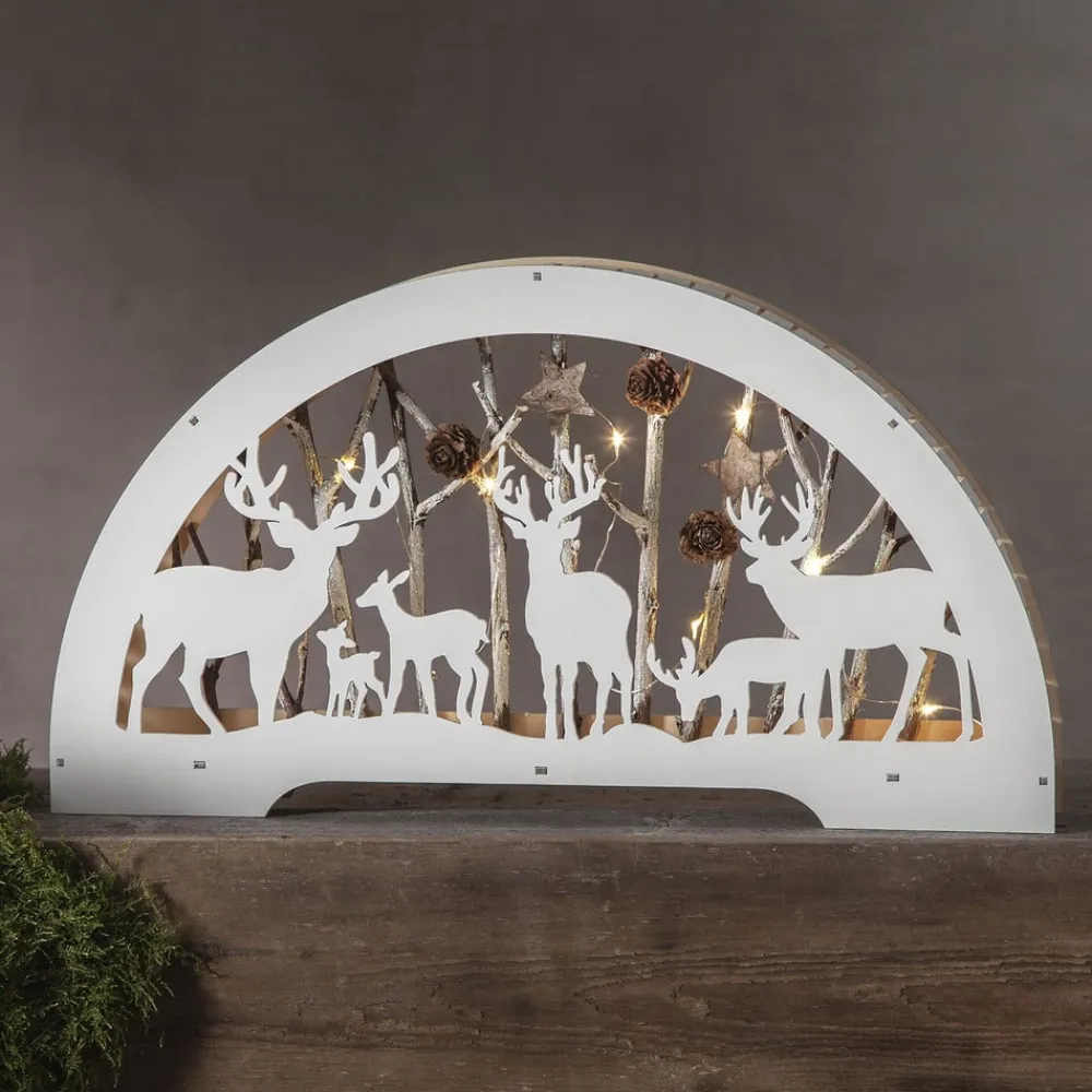 STAR TRADING Dekorationsbelysning|Julepynt > LED lysbue Fauna hvid