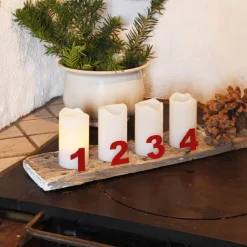 STAR TRADING Dekorationsbelysning|Julepynt > LED lys Candle med fjernbetjening, 4'er sæt, hvid