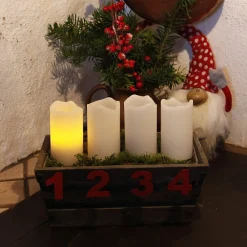 STAR TRADING Dekorationsbelysning|Julepynt > LED lys Candle med fjernbetjening, 4'er sæt, hvid