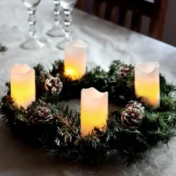 STAR TRADING Dekorationsbelysning|Julepynt > LED lys Candle med fjernbetjening, 4'er sæt, hvid
