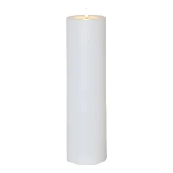 Dekorationsbelysning|Julepynt ^ STAR TRADING LED lys Flamme Rak 37,5 cm hvid plast batteridrevet