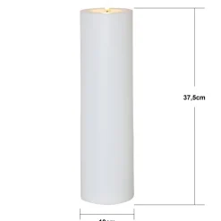 Dekorationsbelysning|Julepynt ^ STAR TRADING LED lys Flamme Rak 37,5 cm hvid plast batteridrevet