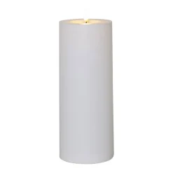 Dekorationsbelysning|Julepynt ^ STAR TRADING LED lys Flamme Rak 27,5 cm hvid plast batteridrevet