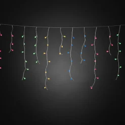 Konstsmide Christmas Julepynt|Lysnet, Lysforhæng > LED-lysforhæng isregn, kulørte kugler, 200-flg.