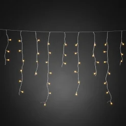 Konstsmide Christmas Julepynt|Lysnet, Lysforhæng > LED lysgardin ice rain amber transp. 5m