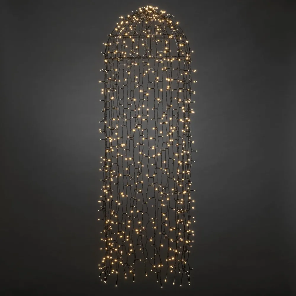 Dekorationsbelysning|Julepynt ^ Konstsmide Christmas LED-lysgardin vandmand 2.600K 900 LED'er 145x45cm