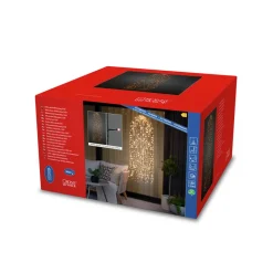 Dekorationsbelysning|Julepynt ^ Konstsmide Christmas LED-lysgardin vandmand 2.600K 900 LED'er 145x45cm