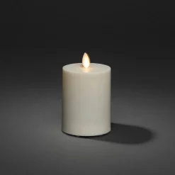 Konstsmide Christmas Julepynt|Led Stearinlys > LED-lys IP44 cremehvid glat Højde 13 cm