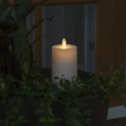 Konstsmide Christmas Julepynt|Led Stearinlys > LED-lys IP44 cremehvid glat Højde 18 cm