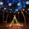 Näve Dekorationsbelysning|Solcellelamper > LED-lyskæde CADENA, 2.500 K, sort, 10 lyskilder, 10 m