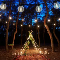 Näve Dekorationsbelysning|Solcellelamper > LED-lyskæde CADENA, 2.500 K, sort, 10 lyskilder, 10 m