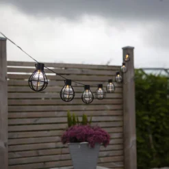 STAR TRADING Dekorationsbelysning > LED-lyskæde Cage, sort/gennemsigtig