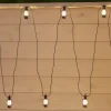 Lamkur Dekorationsbelysning|Terrassebelysning > LED-lyskæde Garlands, længde 1000 cm, sort, 10 lyskilder.