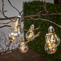 STAR TRADING Dekorationsbelysning|Solcellelamper > LED-lyskæde Glow, klar, varmhvid, 190 cm lang