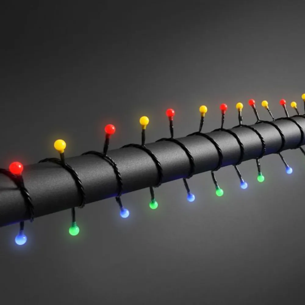 Konstsmide Christmas Julepynt|Julelys Udendørs > LED-lyskæde 160 lk, 12,72m udendørs brug, farverig