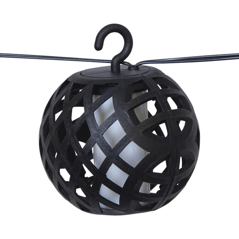 STAR TRADING Dekorationsbelysning|Solcellelamper > LED-lyskæde solcelle Flame med flamme effekt