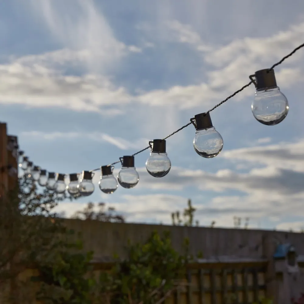 Dekorationsbelysning|Solcellelamper ^ SMART GARDEN LED-lyskæde til solcelle, GloBulb, 40 lamper, IP44