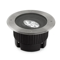 LEDS-C4 Nedgravet Udebelysning|Udendørs Spot > LED nedgravningslampe Gea, Ø 18 cm, 3000K, stål