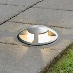 Nedgravet Udebelysning|Udendørs Spot ^ Lucande LED nedgravningsspot Anina i aluminium