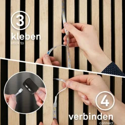 Briloner Dekorationsbelysning|Led Strips > LED-panel Pimp your panel, forlængersæt, længde 2,6 m