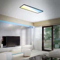 Briloner Loftlamper > LED-panel Slim sort ultraflad CCT, 59 x 20 cm