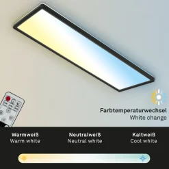 Briloner Loftlamper > LED-panel Slim sort ultraflad CCT, 59 x 20 cm