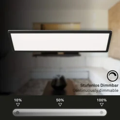 Briloner Loftlamper > LED-panel Slim sort ultraflad CCT, 59 x 20 cm