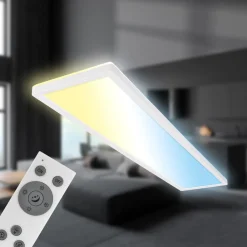 Briloner Arbejdsrum/Kontor > LED-panel Tava CCT, hvid, 98 x 20 cm, baggrundsbelysning, plast